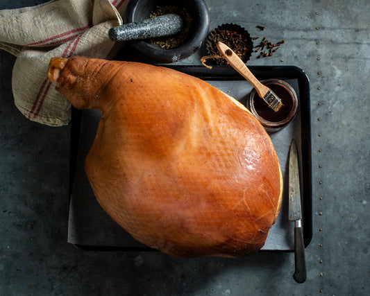 Whole leg ham on the bone