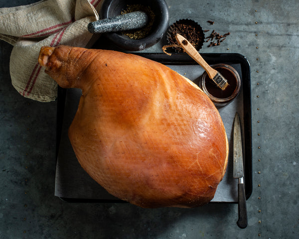 Whole leg ham on the bone